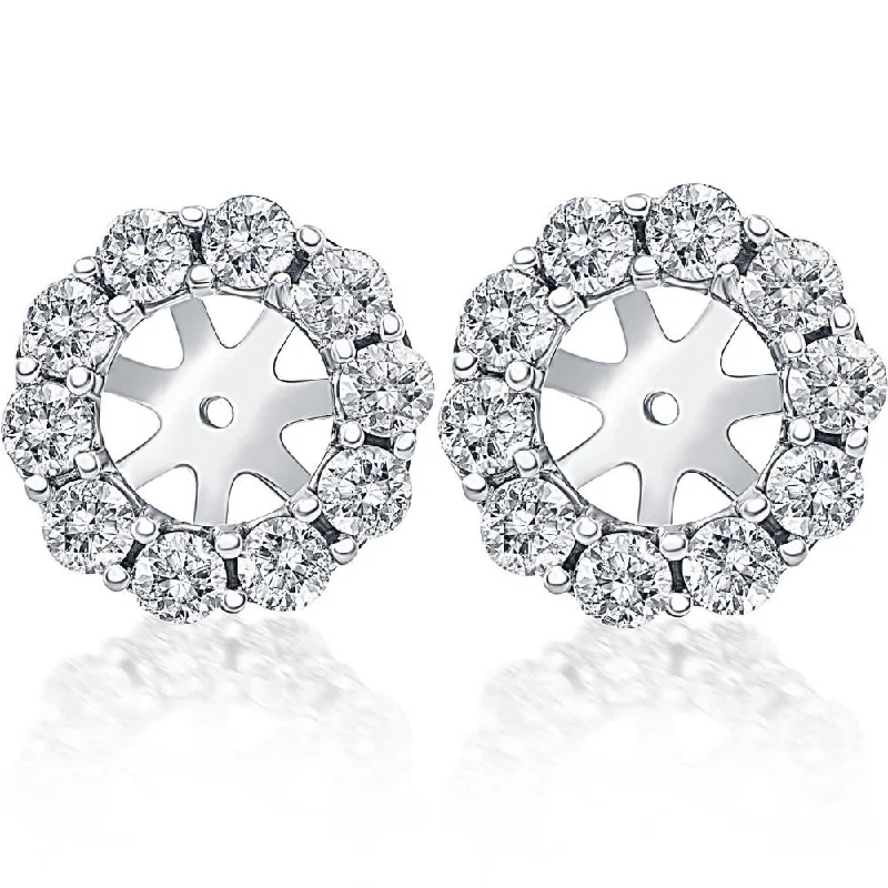 Breathtaking Jewelry, Breathtaking Prices 14K White Gold 1/2ct. Diamond Earring Jackets (up to 6mm) Breathtaking Jewelry, Breathtaking Prices 14K White Gold 1/2ct. Diamond Earring Jackets (up to 6mm)