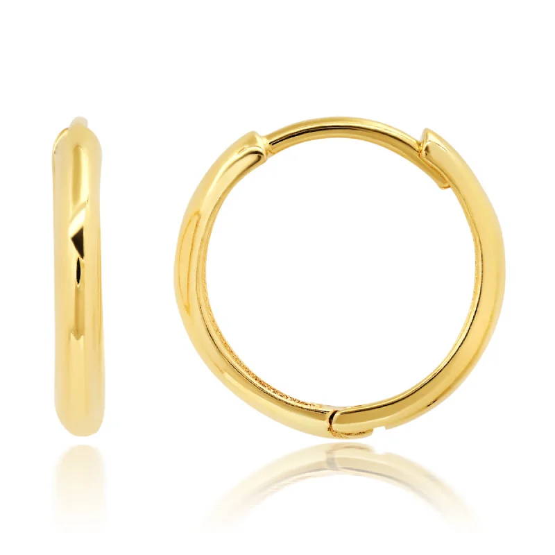 Personalized Jewelry Sale – Unique Pieces At Great Prices 14K Yellow Gold 14mm Domed Style Huggie Hoop Earrings with Hidden Post Hinged Closure Personalized Jewelry Sale – Unique Pieces At Great Prices 14K Yellow Gold 14mm Domed Style Huggie Hoop Earrings with Hidden Post Hinged Closure