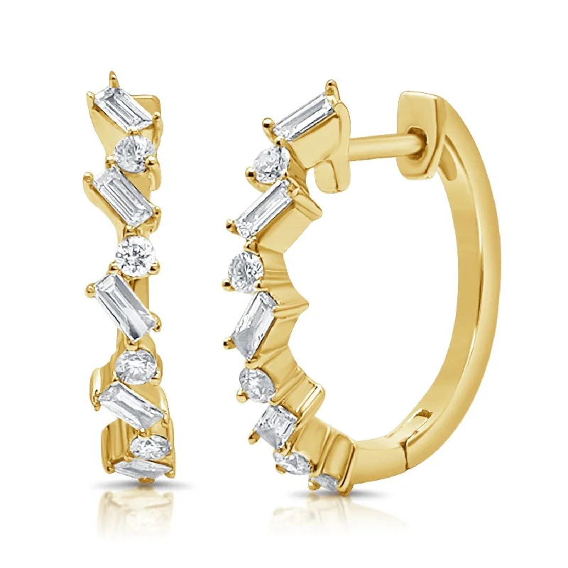 Unique Jewelry For Less – Shop The Sale Now 14K YG 2.50GR HUGGIE EARRINGS 10 BAGGETT DIAMONDS 10 0.32 ROUND DIAMONDS 8 0.15 Unique Jewelry For Less – Shop The Sale Now 14K YG 2.50GR HUGGIE EARRINGS 10 BAGGETT DIAMONDS 10 0.32 ROUND DIAMONDS 8 0.15