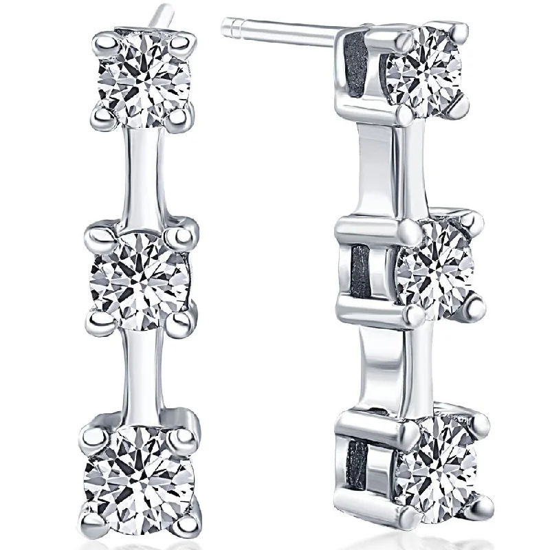 Flash Jewelry Sale – Get Stunning Pieces At Low Prices 1ct Three Stone Diamond Earrings 14K White Gold Flash Jewelry Sale – Get Stunning Pieces At Low Prices 1ct Three Stone Diamond Earrings 14K White Gold