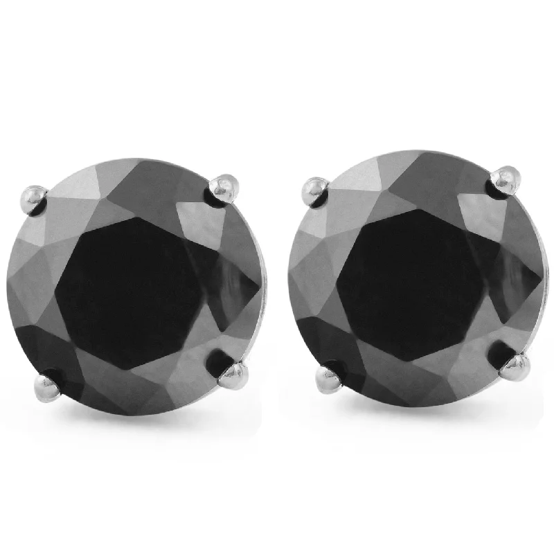 Grab Stylish Jewelry Before The Sale Ends 2 1/2ct Black Diamond Screw Back Studs Womens Earrings 14K White Gold Grab Stylish Jewelry Before The Sale Ends 2 1/2ct Black Diamond Screw Back Studs Womens Earrings 14K White Gold