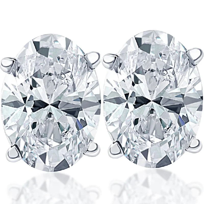 Special Deals On Handcrafted And Designer Jewelry 2.37 Ct Lab Grown Oval Diamond Studs 14k White Gold Earrings Special Deals On Handcrafted And Designer Jewelry 2.37 Ct Lab Grown Oval Diamond Studs 14k White Gold Earrings