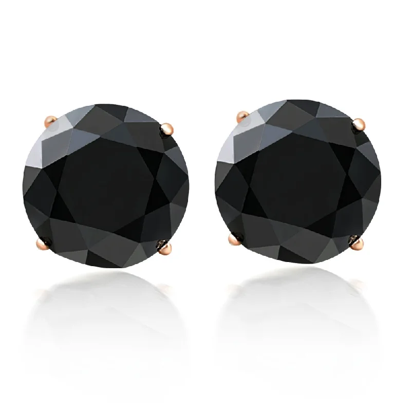Exclusive Jewelry Offers – Shine For Less 3 1/2 Ct TW (8mm) Round Black Moissanite Studs 14k Yellow Gold Exclusive Jewelry Offers – Shine For Less 3 1/2 Ct TW (8mm) Round Black Moissanite Studs 14k Yellow Gold