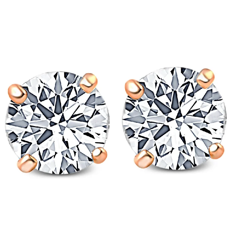High-Quality Jewelry At A Fraction Of The Cost 3/4ct Diamond Studs Screw Back 14K Rose Gold High-Quality Jewelry At A Fraction Of The Cost 3/4ct Diamond Studs Screw Back 14K Rose Gold