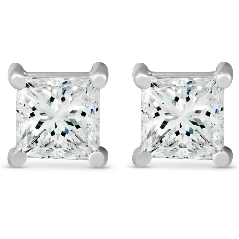 Luxury Meets Affordability – Jewelry Sale Live Now 3 ct TDW Princess Cut Diamond Screw Back Studs 14k White Gold Lab Grown Luxury Meets Affordability – Jewelry Sale Live Now 3 ct TDW Princess Cut Diamond Screw Back Studs 14k White Gold Lab Grown