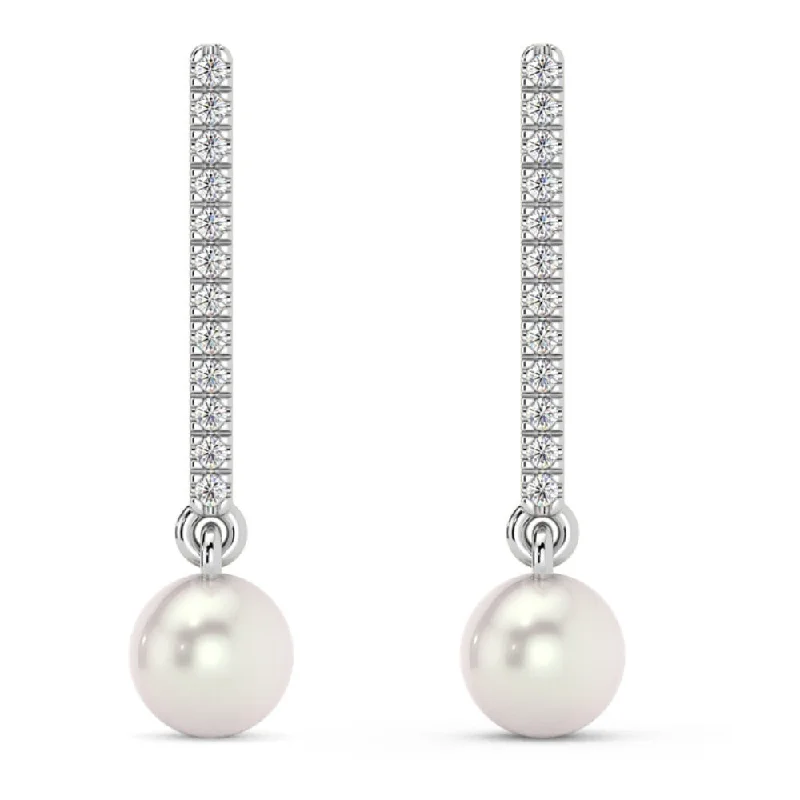 Limited-Time Jewelry Sale – Don't Miss These Deals 6mm Pearl & Diamond Dangle Earrings Women's 14k Gold Tennis Earrings Lab Grown Limited-Time Jewelry Sale – Don't Miss These Deals 6mm Pearl & Diamond Dangle Earrings Women's 14k Gold Tennis Earrings Lab Grown