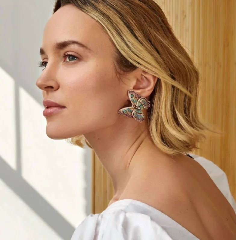 Sparkle On A Budget – Fine Jewelry For Less Ama Butterfly Studs In Pink