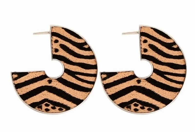 Timeless Elegance, Temporary Discounts – Act Fast Animal Mega Hoop In Nude Zebra