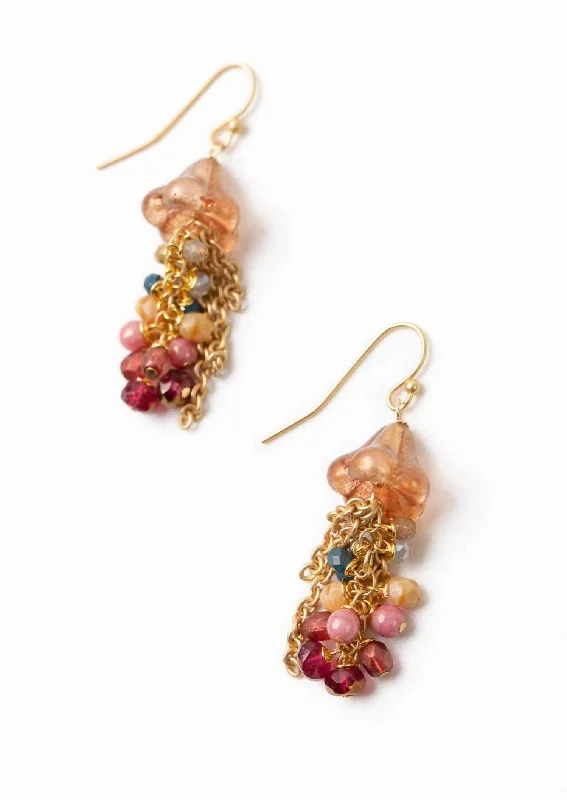 Exclusive Jewelry Bundles At Discounted Rates Blossom Czech Glass Statement Earrings In Gold/multi Exclusive Jewelry Bundles At Discounted Rates Blossom Czech Glass Statement Earrings In Gold/multi