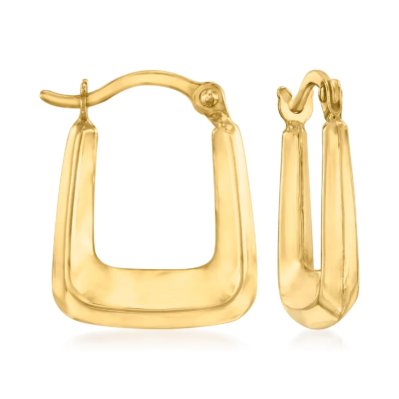 Stunning Jewelry At A Fraction Of The Price Canaria 10kt Yellow Gold Squared Huggie Hoop Earrings Stunning Jewelry At A Fraction Of The Price Canaria 10kt Yellow Gold Squared Huggie Hoop Earrings