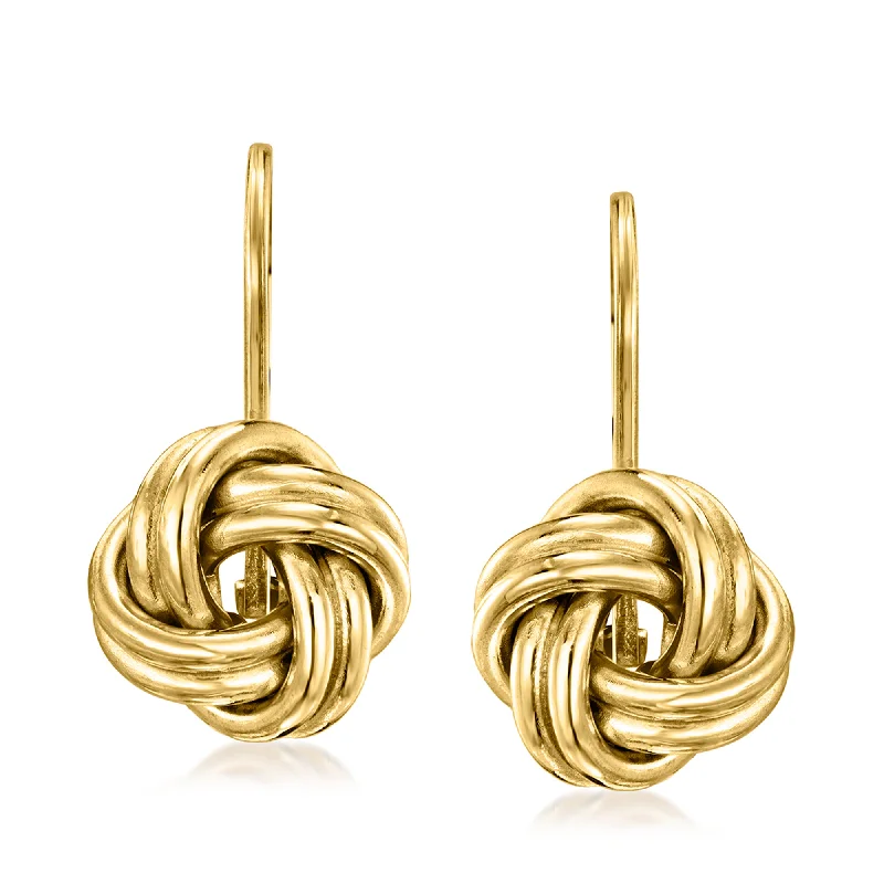 Limited Stock On Premium Jewelry At Low Prices Canaria Italian 10kt Yellow Gold Love Knot Drop Earrings Limited Stock On Premium Jewelry At Low Prices Canaria Italian 10kt Yellow Gold Love Knot Drop Earrings
