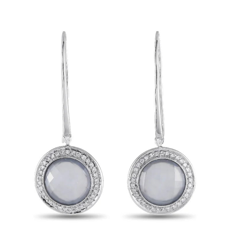 Handcrafted Jewelry Sale – Unique Designs At Low Prices Casato 18K White Gold 0.65ct Diamond and Chalcedony Drop Earrings 200480 Handcrafted Jewelry Sale – Unique Designs At Low Prices Casato 18K White Gold 0.65ct Diamond and Chalcedony Drop Earrings 200480