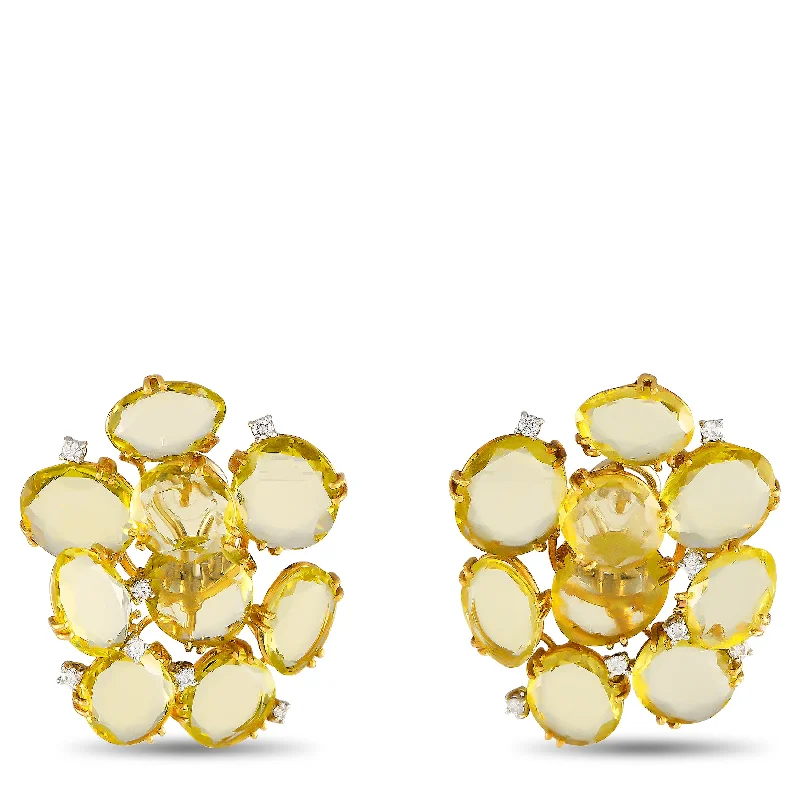 Premium Jewelry Now Available At Special Discounts Casato 18K Yellow Gold 0.28ct Diamond and Quartz Earrings 200524 Premium Jewelry Now Available At Special Discounts Casato 18K Yellow Gold 0.28ct Diamond and Quartz Earrings 200524