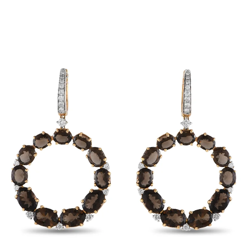 Flash Sale On Stunning Jewelry – Don't Miss Out Casato 18K Yellow Gold 0.60ct Diamond and Smokey Quartz Earrings 200500 Flash Sale On Stunning Jewelry – Don't Miss Out Casato 18K Yellow Gold 0.60ct Diamond and Smokey Quartz Earrings 200500
