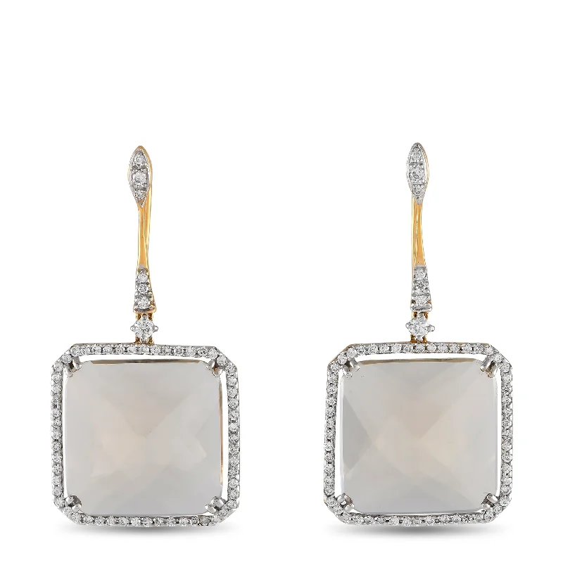 Huge Savings On Timeless Jewelry Collections Casato 18K Yellow Gold 1.10ct Diamond and Smoky Quartz Drop Earrings 200531 Huge Savings On Timeless Jewelry Collections Casato 18K Yellow Gold 1.10ct Diamond and Smoky Quartz Drop Earrings 200531