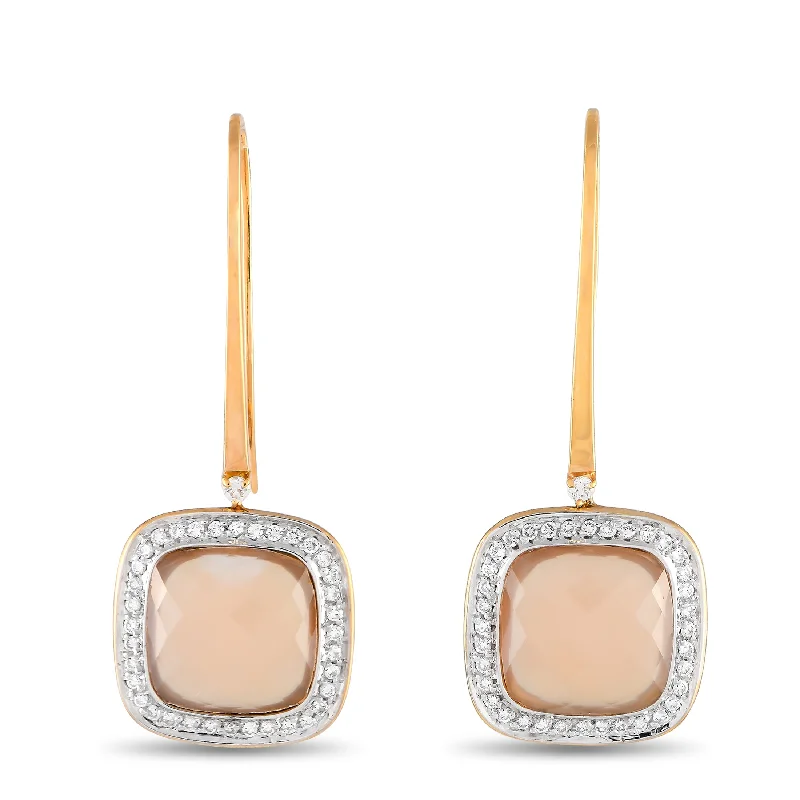 Grab Your Favorite Jewelry At The Lowest Prices Casato 18K Yellow Gold Diamond and Chalcedony Drop Earrings 200474 Grab Your Favorite Jewelry At The Lowest Prices Casato 18K Yellow Gold Diamond and Chalcedony Drop Earrings 200474