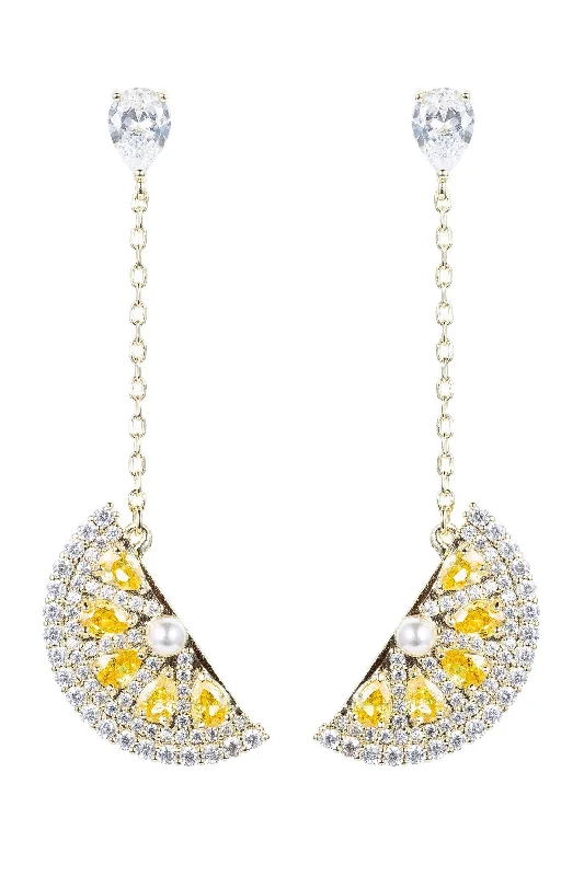 Exclusive Jewelry Sale – Sparkle For Less Citrus Earrings - Yellow