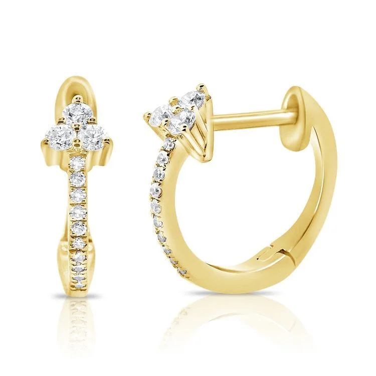 Breathtaking Jewelry, Breathtaking Prices Earrings-HOOPS, 0.18CTS Diamond 14k YG Diana M Breathtaking Jewelry, Breathtaking Prices Earrings-HOOPS, 0.18CTS Diamond 14k YG Diana M