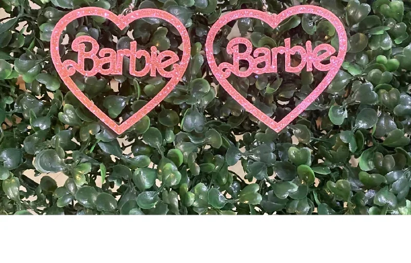 Bold And Beautiful Jewelry Now At Irresistible Prices Glitter Barbie Heart Acrylic Earrings In Pink Bold And Beautiful Jewelry Now At Irresistible Prices Glitter Barbie Heart Acrylic Earrings In Pink