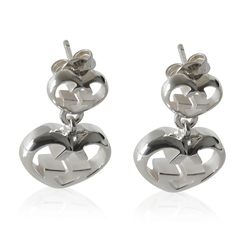 Bold And Beautiful Jewelry Now At Irresistible Prices Gucci Love Britt Heart Drop Earring in Sterling Silver Bold And Beautiful Jewelry Now At Irresistible Prices Gucci Love Britt Heart Drop Earring in Sterling Silver