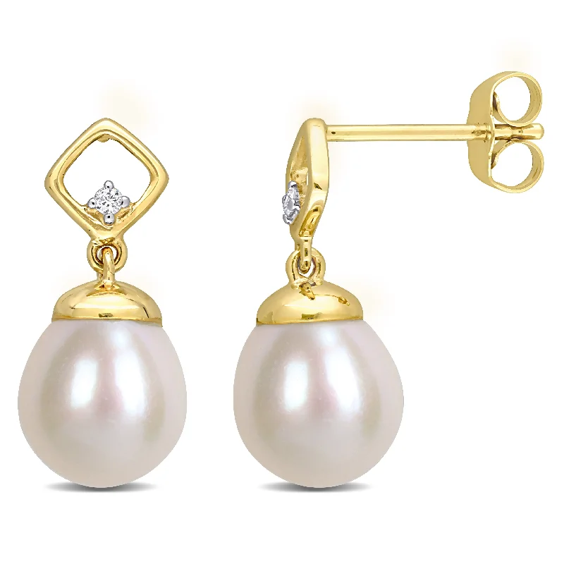 Exclusive Gemstone Jewelry Markdowns – Shop Now Mimi & Max 8-8.5mm Cultured Freshwater Pearl and Diamond Accent Earrings in 14k Yellow Gold Exclusive Gemstone Jewelry Markdowns – Shop Now Mimi & Max 8-8.5mm Cultured Freshwater Pearl and Diamond Accent Earrings in 14k Yellow Gold