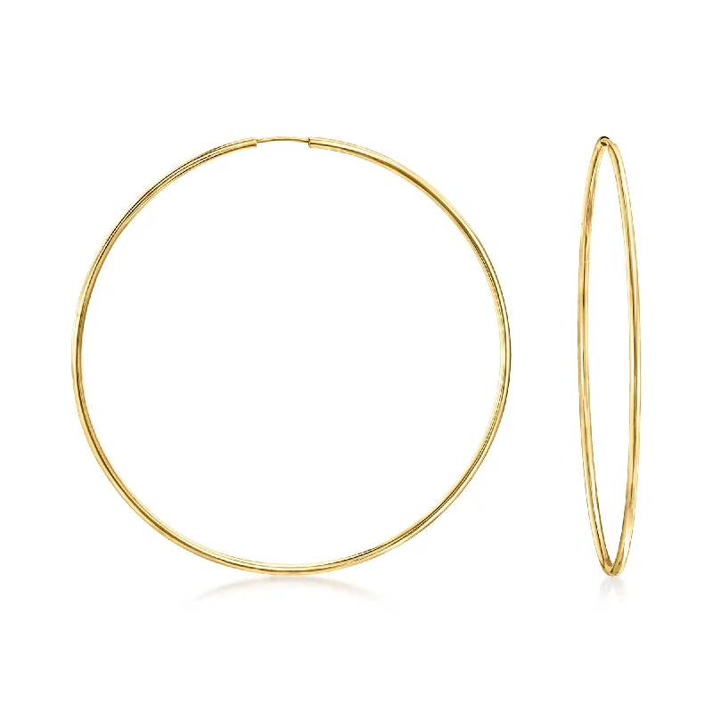Flash Sale On Stunning Jewelry – Don't Miss Out Ross-Simons 1.5mm 14kt Yellow Gold Endless Hoop Earrings Flash Sale On Stunning Jewelry – Don't Miss Out Ross-Simons 1.5mm 14kt Yellow Gold Endless Hoop Earrings