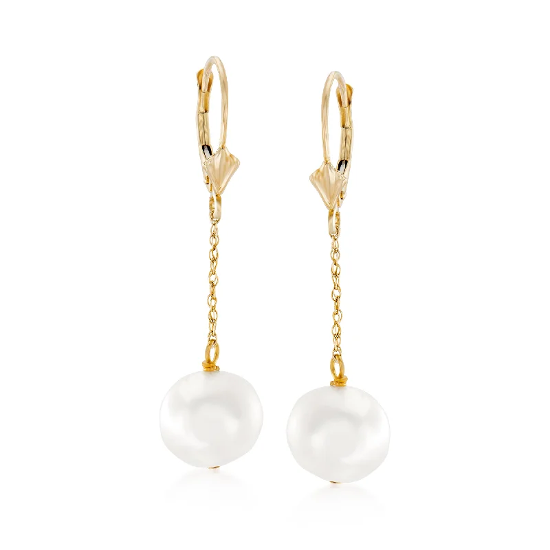 Elegant Rose Gold Jewelry For A Stylish Touch Ross-Simons 10-10.5mm Cultured Pearl Drop Earrings in 14kt Yellow Gold Elegant Rose Gold Jewelry For A Stylish Touch Ross-Simons 10-10.5mm Cultured Pearl Drop Earrings in 14kt Yellow Gold