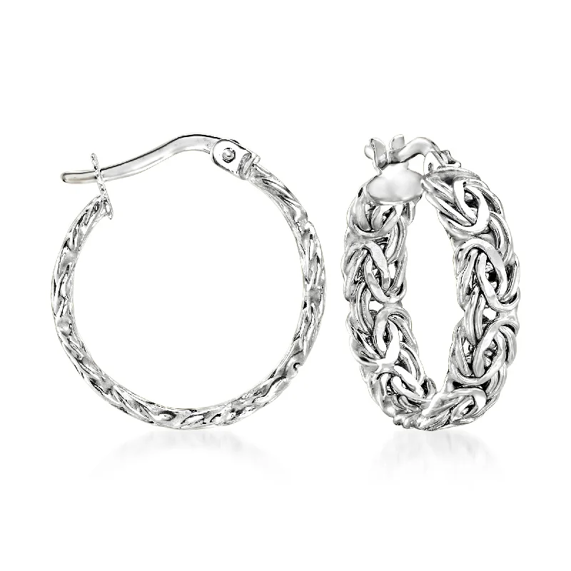 Buy More, Save More On Stunning Jewelry Pieces Ross-Simons 14kt White Gold Byzantine Hoop Earrings Buy More, Save More On Stunning Jewelry Pieces Ross-Simons 14kt White Gold Byzantine Hoop Earrings