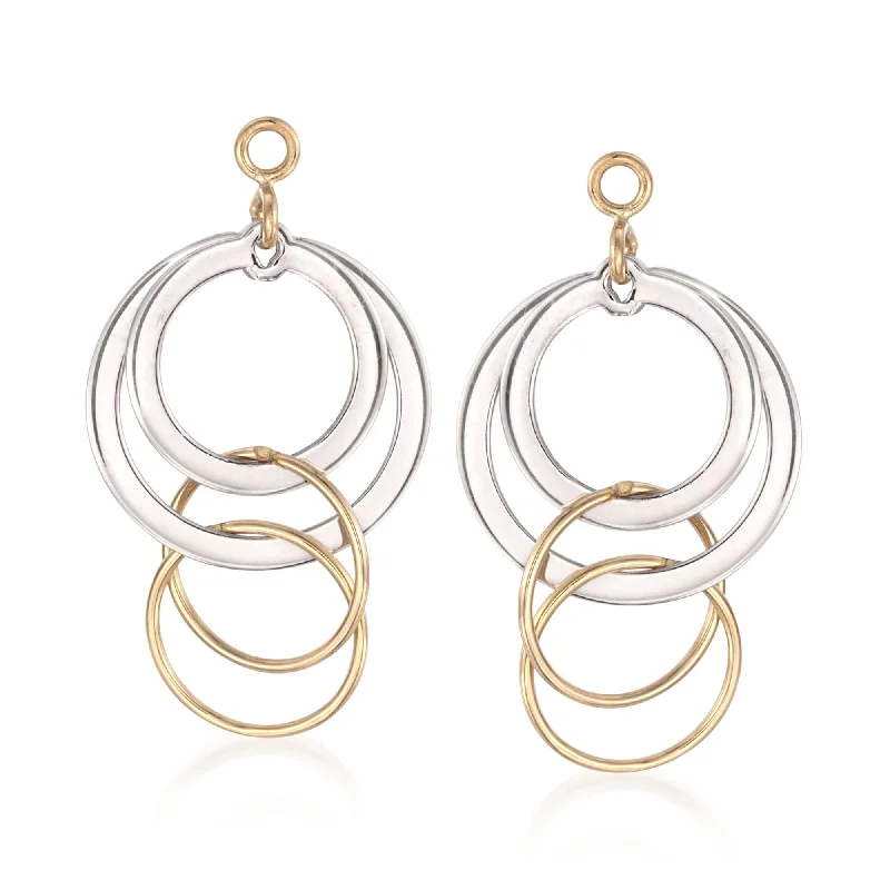 The Perfect Accessory For Less – Jewelry Sale Live Ross-Simons 14kt Yellow Gold and Sterling Silver Circle Drop Earring Jackets The Perfect Accessory For Less – Jewelry Sale Live Ross-Simons 14kt Yellow Gold and Sterling Silver Circle Drop Earring Jackets