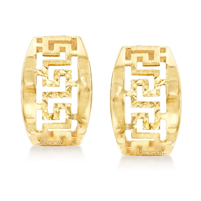 Bohemian-Inspired Jewelry For Free-Spirited Fashion Ross-Simons 14kt Yellow Gold Greek Key Earrings Bohemian-Inspired Jewelry For Free-Spirited Fashion Ross-Simons 14kt Yellow Gold Greek Key Earrings