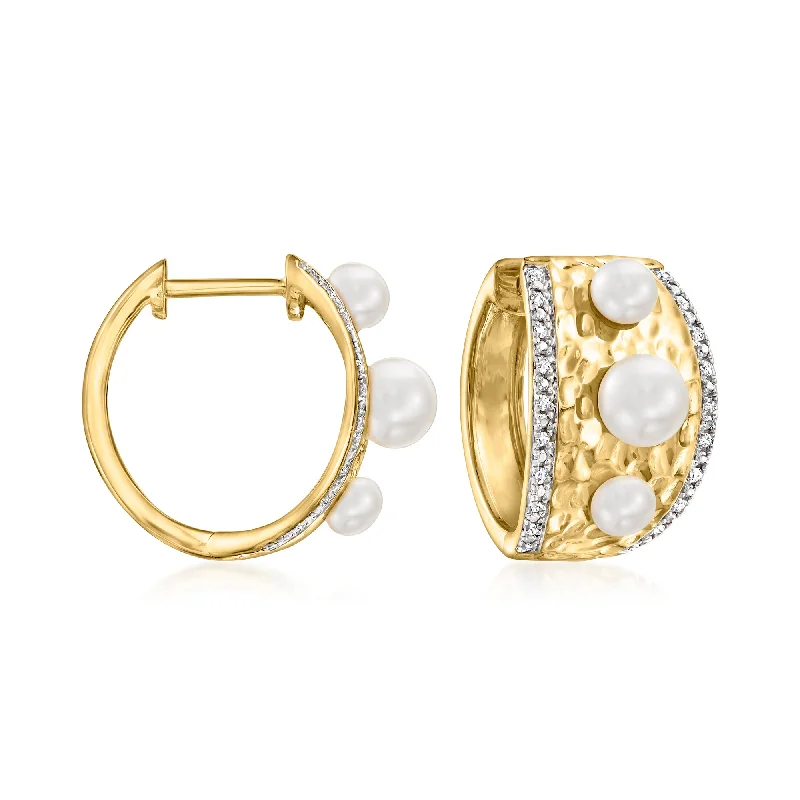Personalized Jewelry Sale – Unique Gifts At Low Prices Ross-Simons 3.5-5.5mm Cultured Pearl and . Diamond Hoop Earrings in 18kt Gold Over Sterling Personalized Jewelry Sale – Unique Gifts At Low Prices Ross-Simons 3.5-5.5mm Cultured Pearl and . Diamond Hoop Earrings in 18kt Gold Over Sterling