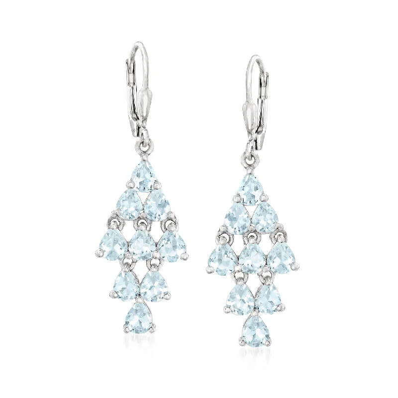 Elevate Your Jewelry Collection With Limited-Time Savings Ross-Simons Aquamarine Chandelier Earrings in Sterling Silver Elevate Your Jewelry Collection With Limited-Time Savings Ross-Simons Aquamarine Chandelier Earrings in Sterling Silver