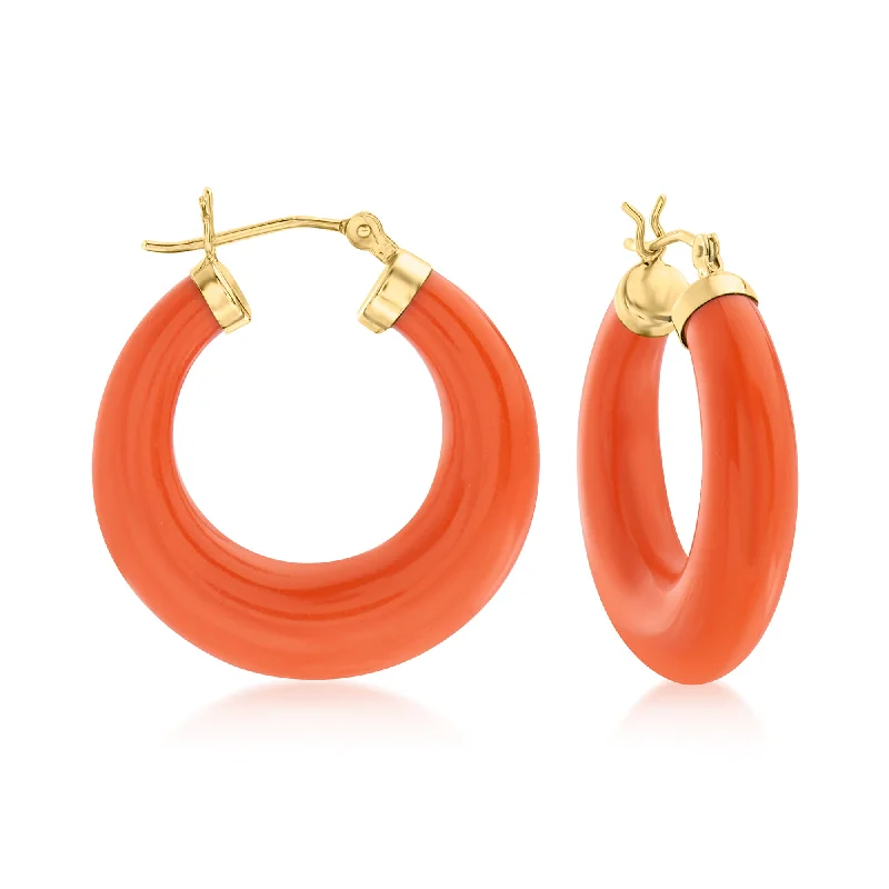 Flash Jewelry Sale – Get Stunning Pieces At Low Prices Ross-Simons Simulated Coral Hoop Earrings in 14kt Yellow Gold Flash Jewelry Sale – Get Stunning Pieces At Low Prices Ross-Simons Simulated Coral Hoop Earrings in 14kt Yellow Gold