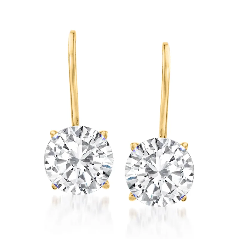 The Ultimate Jewelry Sale – Shop Premium Styles Ross-Simons CZ Drop Earrings in 14kt Yellow Gold The Ultimate Jewelry Sale – Shop Premium Styles Ross-Simons CZ Drop Earrings in 14kt Yellow Gold