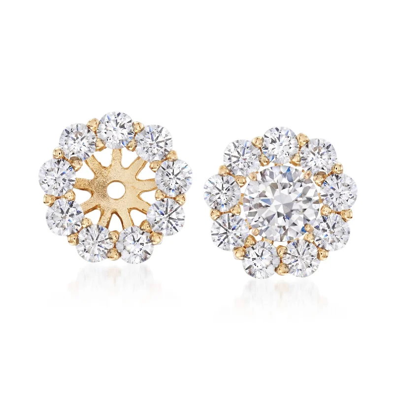 Glamorous Jewelry, Glamorous Deals – Shop Now Ross-Simons CZ Earring Jackets in 14kt Yellow Gold Glamorous Jewelry, Glamorous Deals – Shop Now Ross-Simons CZ Earring Jackets in 14kt Yellow Gold