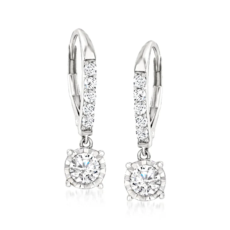 Premium Jewelry, Premium Discounts – Act Fast Ross-Simons Diamond Drop Earrings in 14kt White Gold