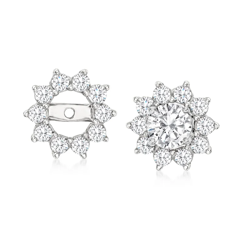 Chic, Trendy, And Affordable Jewelry Sale Ross-Simons Diamond Earring Jackets in 14kt White Gold Chic, Trendy, And Affordable Jewelry Sale Ross-Simons Diamond Earring Jackets in 14kt White Gold
