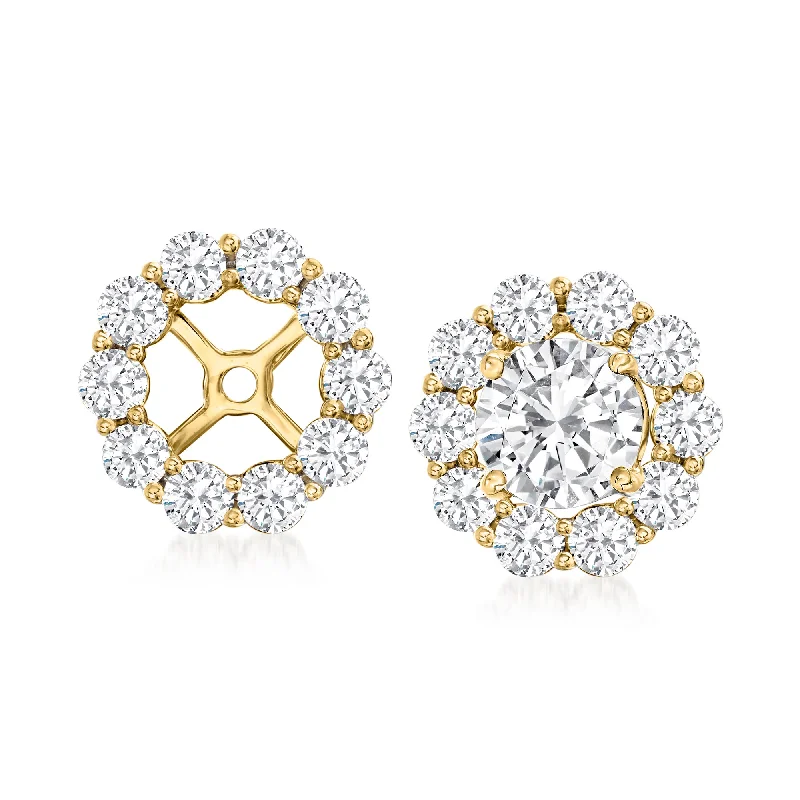 Exclusive Online Discounts On Stylish Jewelry Ross-Simons Diamond Earring Jackets in 14kt Yellow Gold Exclusive Online Discounts On Stylish Jewelry Ross-Simons Diamond Earring Jackets in 14kt Yellow Gold