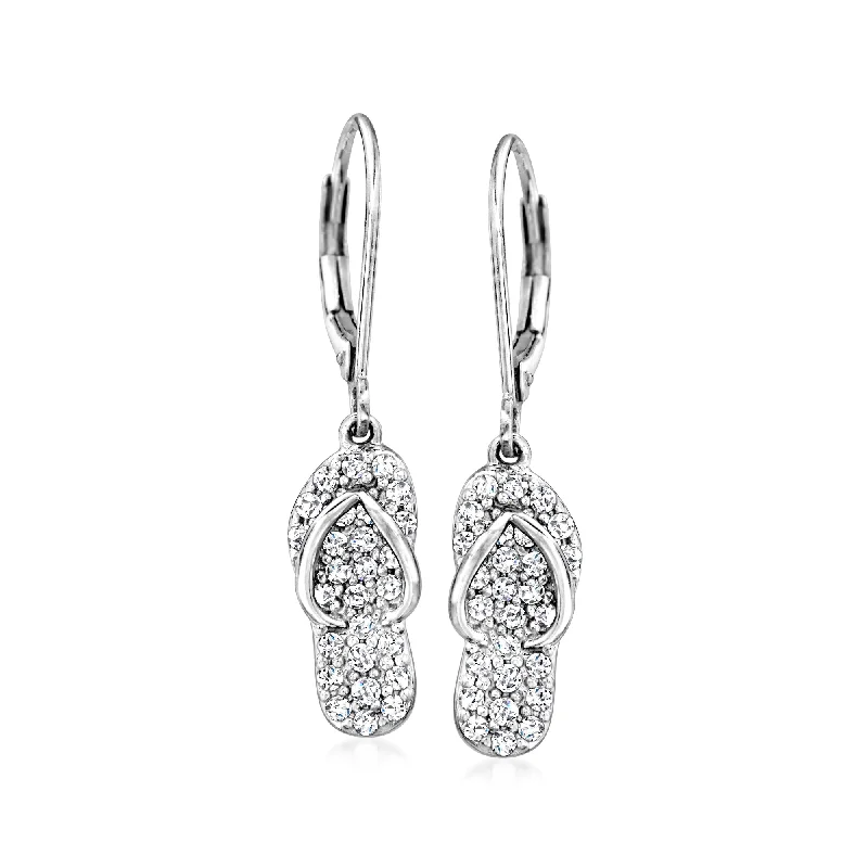 Buy More, Save More On Stunning Jewelry Designs Ross-Simons Diamond Flip-Flop Drop Earrings in Sterling Silver Buy More, Save More On Stunning Jewelry Designs Ross-Simons Diamond Flip-Flop Drop Earrings in Sterling Silver