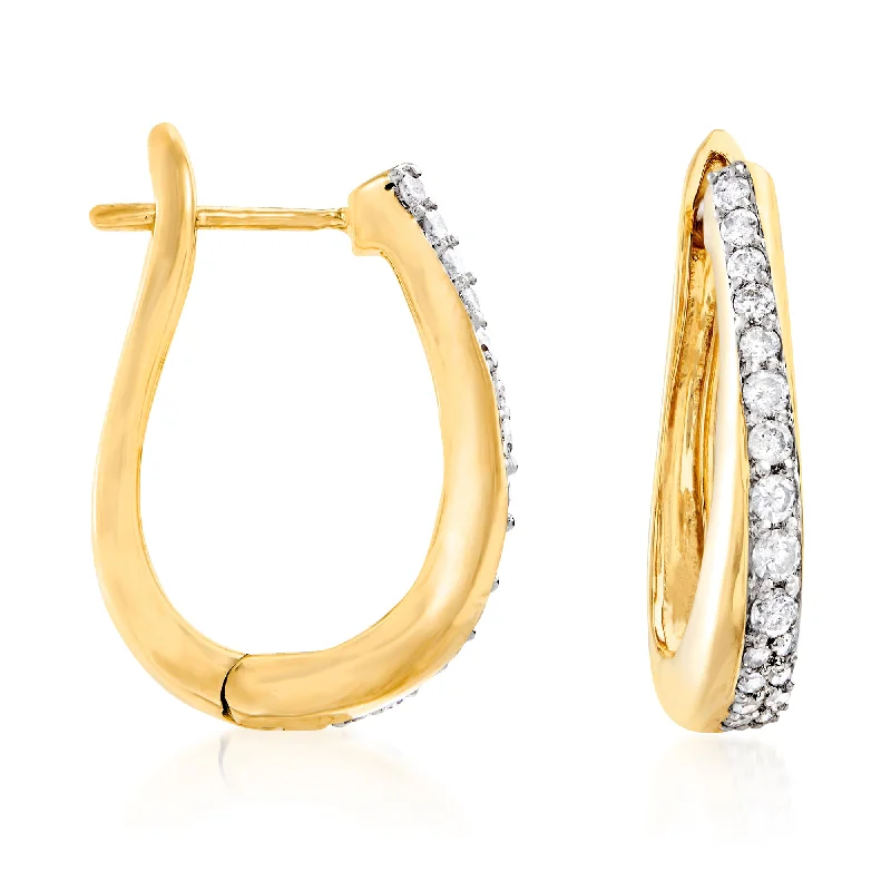 High-End Sparkle, Low-End Prices – Jewelry Sale Live Ross-Simons Diamond Hoop Earrings in 18kt Gold Over Sterling High-End Sparkle, Low-End Prices – Jewelry Sale Live Ross-Simons Diamond Hoop Earrings in 18kt Gold Over Sterling