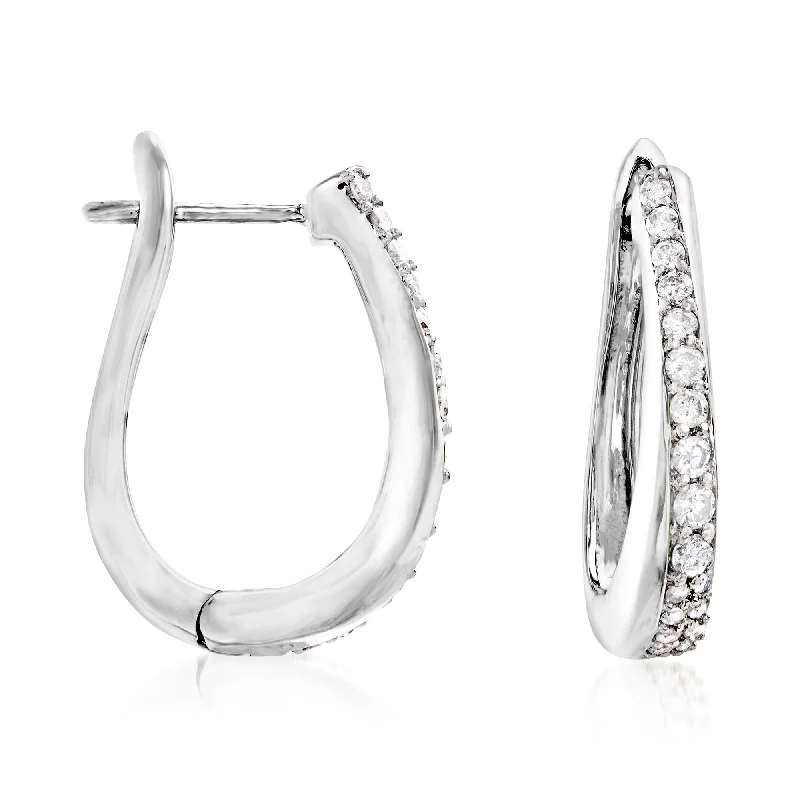 Jewelry Sale Bonanza – Grab Your Sparkle Now Ross-Simons Diamond Hoop Earrings in Sterling Silver Jewelry Sale Bonanza – Grab Your Sparkle Now Ross-Simons Diamond Hoop Earrings in Sterling Silver