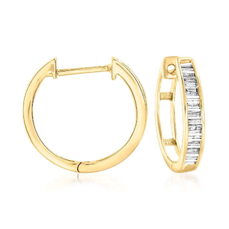 Timeless Elegance, Temporary Discounts – Act Fast Ross-Simons Diamond Huggie Hoop Earrings in 14kt Yellow Gold Timeless Elegance, Temporary Discounts – Act Fast Ross-Simons Diamond Huggie Hoop Earrings in 14kt Yellow Gold