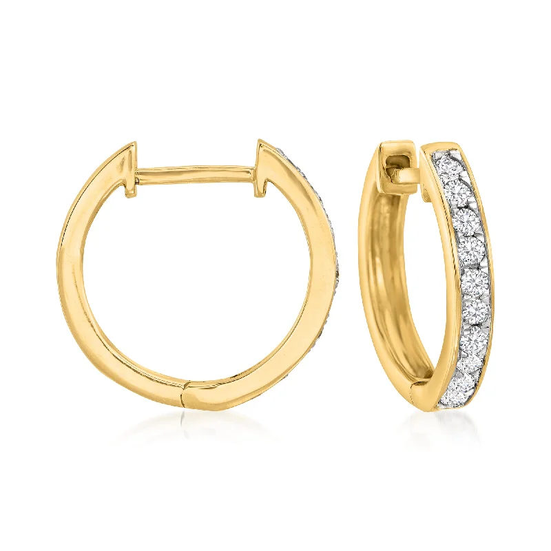 Limited-Time Offer On Elegant Jewelry Pieces Ross-Simons Diamond Huggie Hoop Earrings in 14kt White Gold Limited-Time Offer On Elegant Jewelry Pieces Ross-Simons Diamond Huggie Hoop Earrings in 14kt White Gold