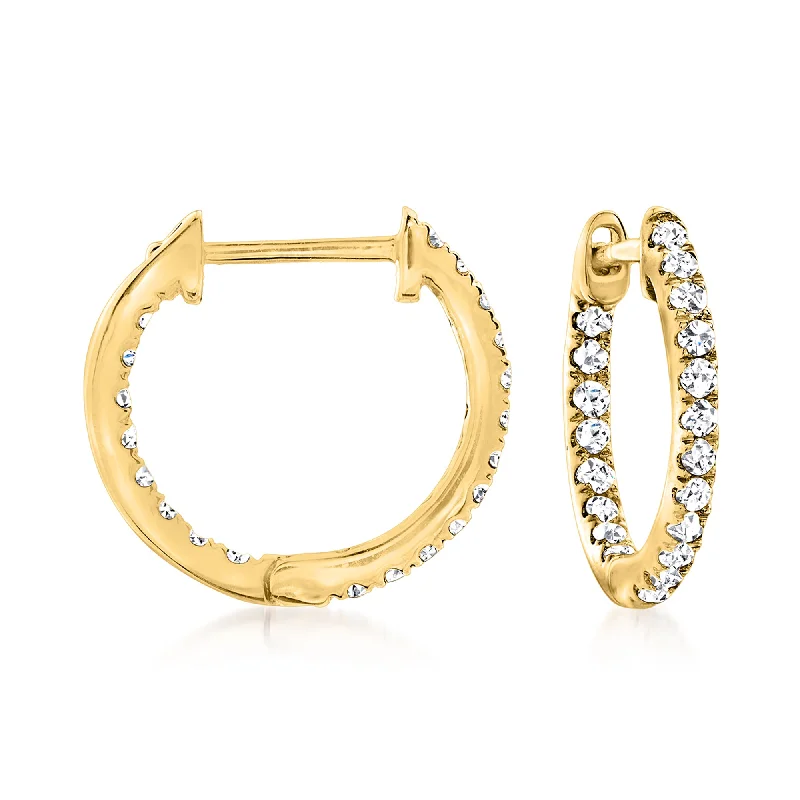 Shine In Style – Shop Jewelry Discounts Today Ross-Simons Diamond Inside-Outside Huggie Hoop Earrings in 14kt Yellow Gold Shine In Style – Shop Jewelry Discounts Today Ross-Simons Diamond Inside-Outside Huggie Hoop Earrings in 14kt Yellow Gold