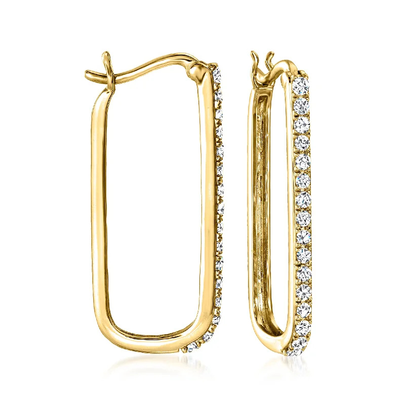 Huge Savings On Timeless Jewelry Collections Ross-Simons Diamond Paper Clip Link Hoop Earrings in 18kt Gold Over Sterling Huge Savings On Timeless Jewelry Collections Ross-Simons Diamond Paper Clip Link Hoop Earrings in 18kt Gold Over Sterling