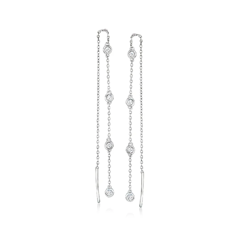 Must-Have Jewelry Pieces At Reduced Prices Ross-Simons Diamond Station Threader Earrings in Sterling Silver Must-Have Jewelry Pieces At Reduced Prices Ross-Simons Diamond Station Threader Earrings in Sterling Silver