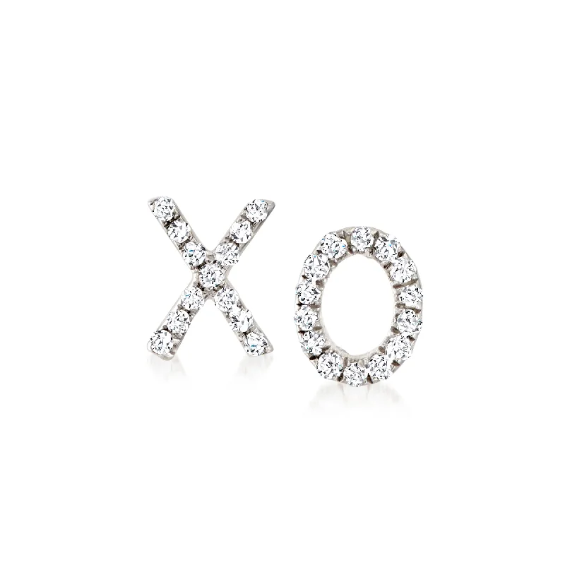 Best Jewelry Deals – Premium Quality At Exclusive Discounts Ross-Simons Diamond Xo Mismatched Earrings in Sterling Silver Best Jewelry Deals – Premium Quality At Exclusive Discounts Ross-Simons Diamond Xo Mismatched Earrings in Sterling Silver