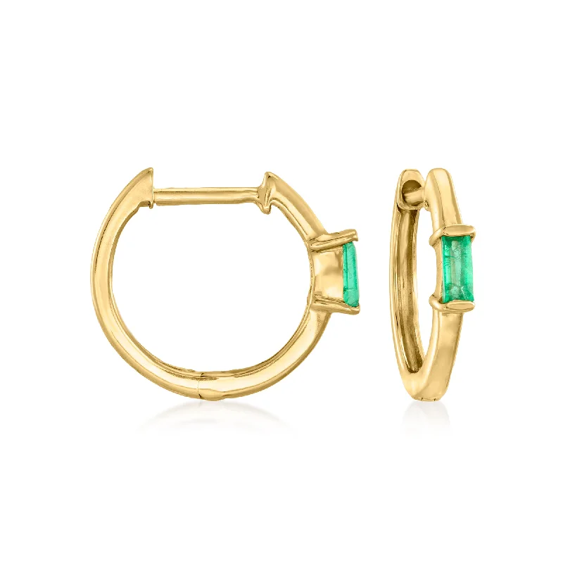 Bestselling Jewelry Now On Sale – Elevate Your Look Ross-Simons Emerald Huggie Hoop Earrings in 14kt Yellow Gold Bestselling Jewelry Now On Sale – Elevate Your Look Ross-Simons Emerald Huggie Hoop Earrings in 14kt Yellow Gold