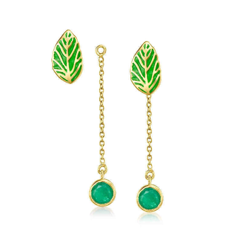 Unlock Unbeatable Jewelry Deals Before They’Re Gone Ross-Simons Green Enamel Leaf Earrings With Removable . Emerald Drops in 18kt Gold Over Sterling Unlock Unbeatable Jewelry Deals Before They’Re Gone Ross-Simons Green Enamel Leaf Earrings With Removable . Emerald Drops in 18kt Gold Over Sterling