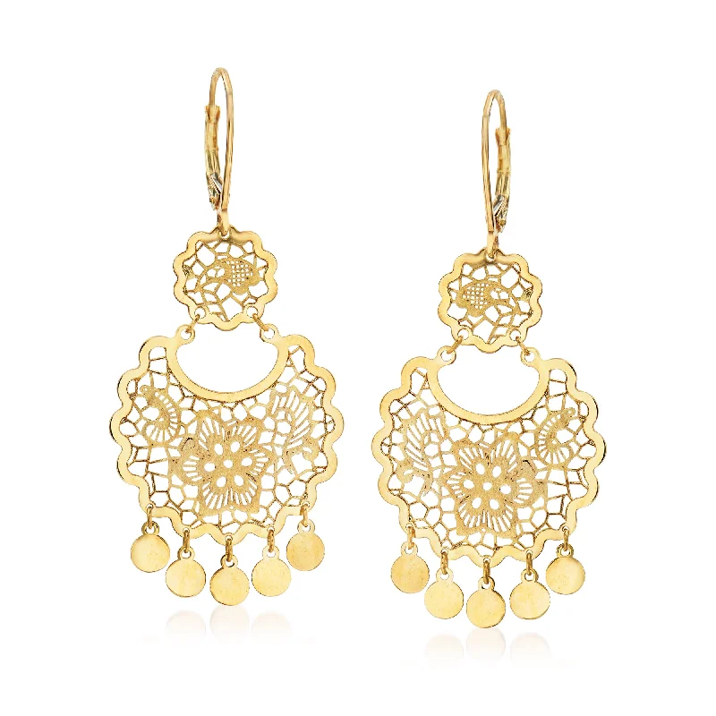 Timeless Elegance At Unbelievable Discounts Ross-Simons Italian 14kt Yellow Gold Filigree Drop Earrings Timeless Elegance At Unbelievable Discounts Ross-Simons Italian 14kt Yellow Gold Filigree Drop Earrings